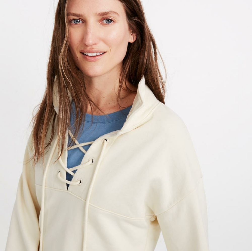 Lace-Up Sweatshirt